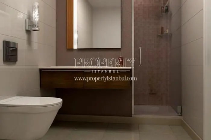One of the small bathrooms in Huzzak Tower Plus
