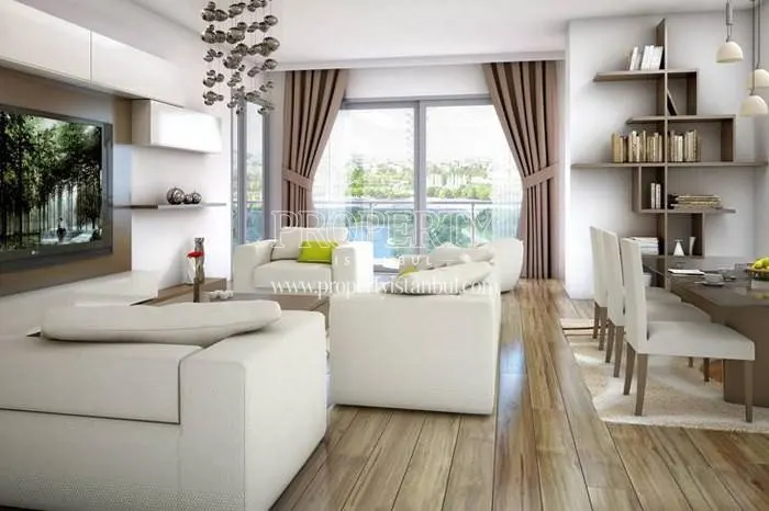 One of the living rooms in Ilke Park Evleri