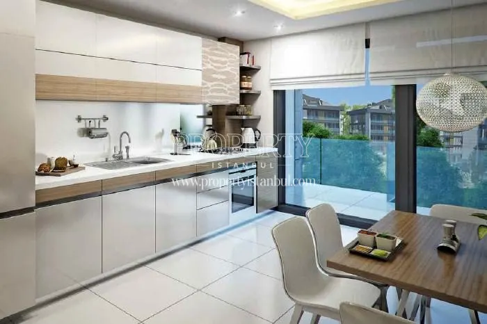 The spacious kitchen in Incirli Konaklari Bakirkoy