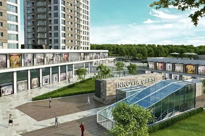 The shopping center in Innovia Ispartakule