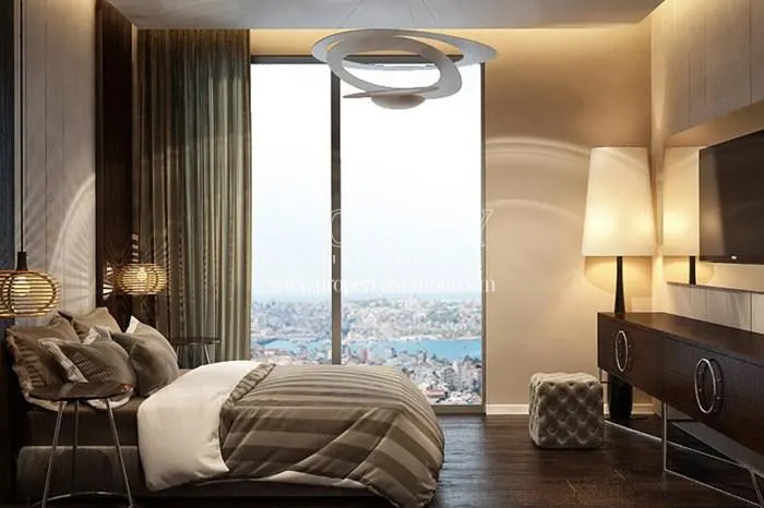 The bedroom with land view in Isin Residence
