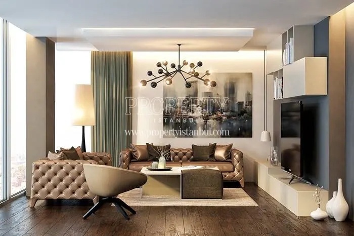 The well-decorated living room in Isin Residence