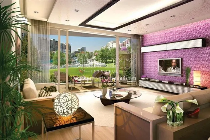 Pink painted walls of the living rooms in Istanbul Saraylari
