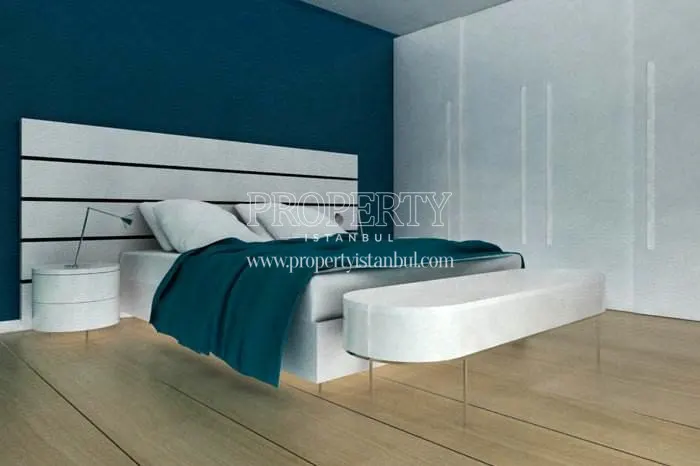 White master bedroom in Istanbulensis