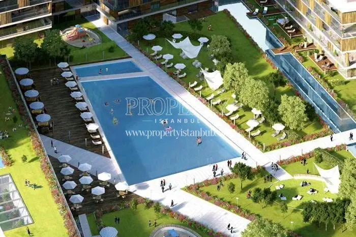 The panoramic view of the relaxation areas in Istwest