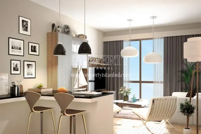 One of the living rooms in Iva Flats Kagithane