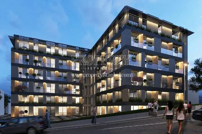 Iva Suites Kagithane building at night