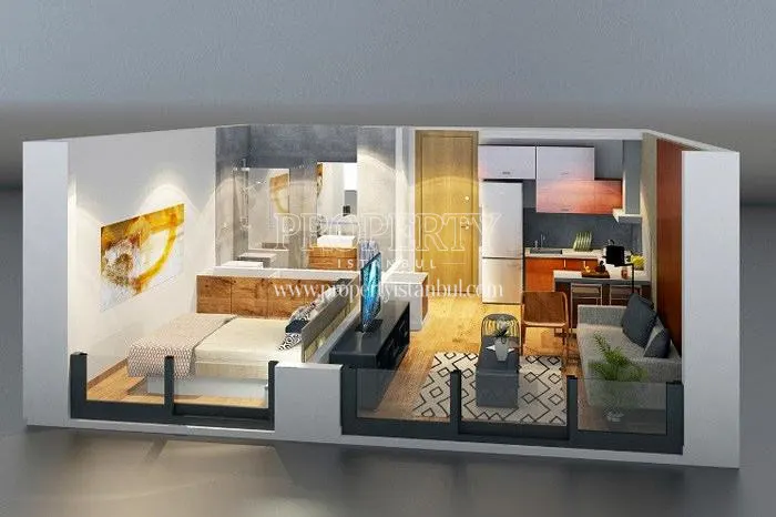 The sample apartment in Iva Suites Kagithane
