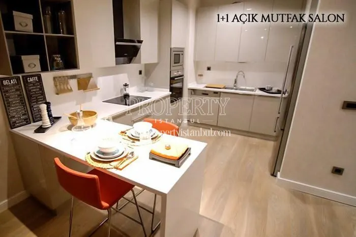 Small kitchen in Kameroglu Metrohome Residence