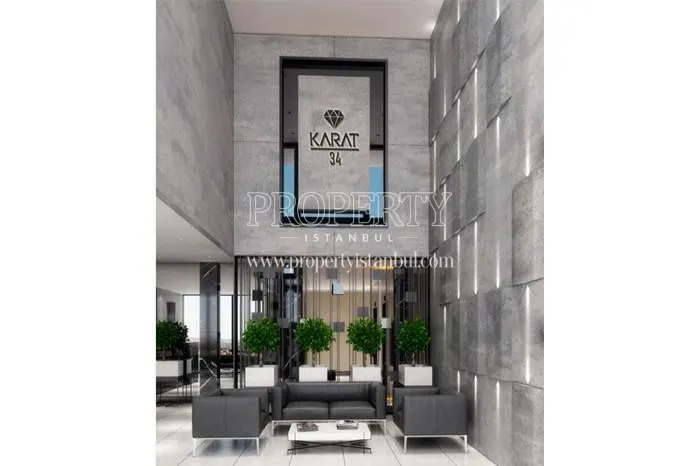 The lobby of the office units in Karat 34