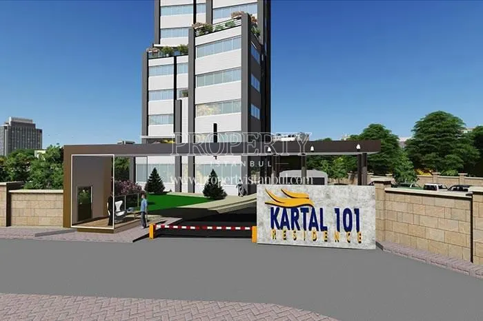 The entrance of the Kartal 101 Residence compound