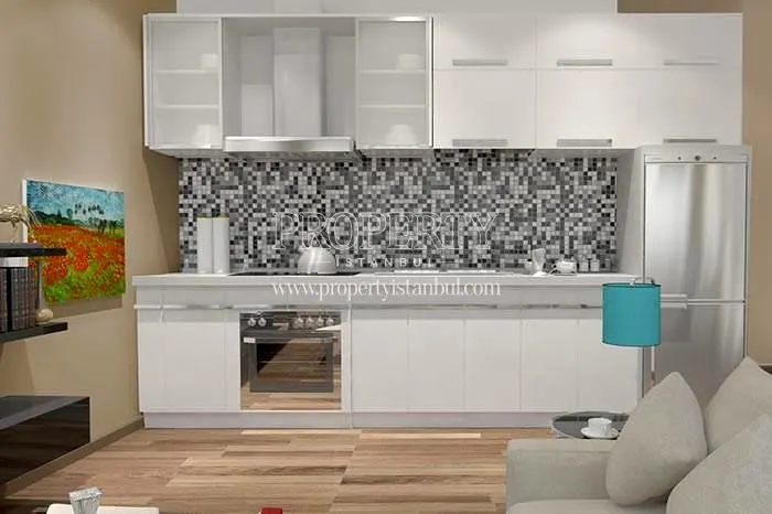 One of the kitchens in Kartal 101 Residence