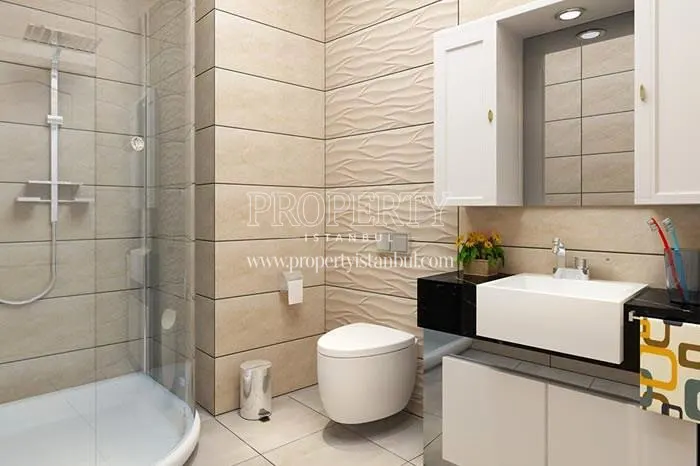 One of the bathrooms in Kartal 101 Residence