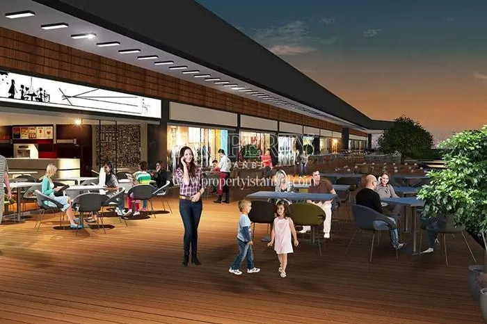 The restaurants in the shopping center of Kayasehir Anacadde