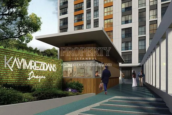 The entrance of Kayim Rezidans for the residents