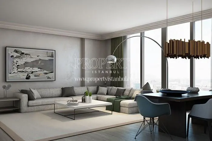 The living room with a corner sofa in Kent Residence