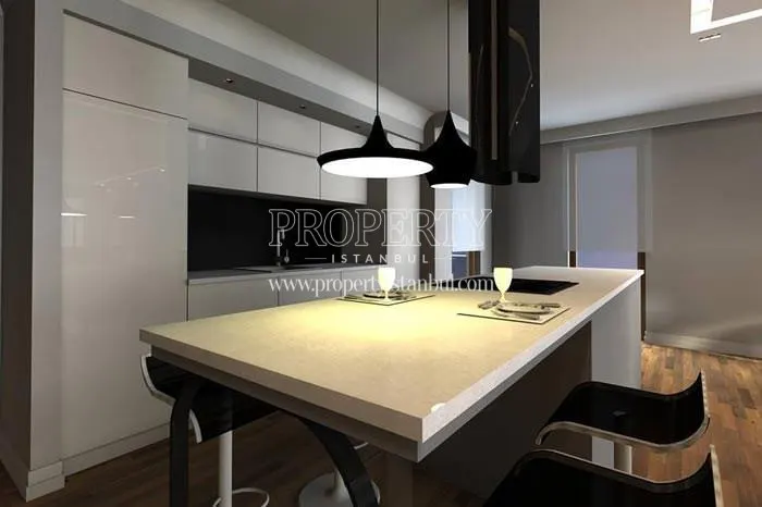 Black and white small apartment in Keten Bomonti