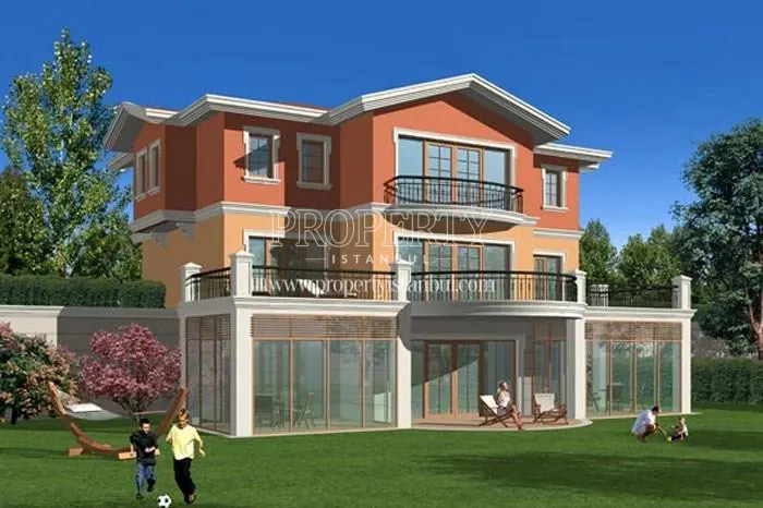 The triplex villa with the garden in Kilia Sile Konaklari