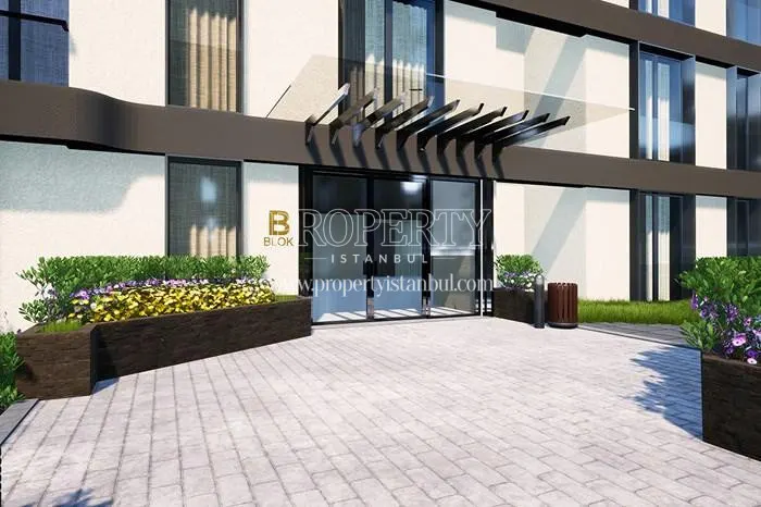 The entrance of one of the buildings in the Korkmazkaya Cesme compound