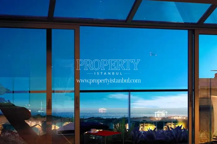 The sea view from the penthouse in Koru Florya