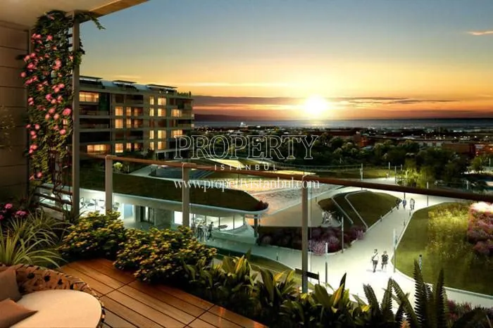 The sea view at sunset from the Koru Florya compound