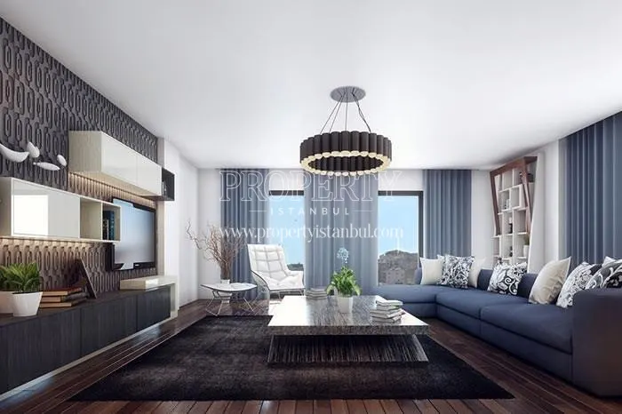 The spacious living room in Kuleli Evleri Poyraz 2