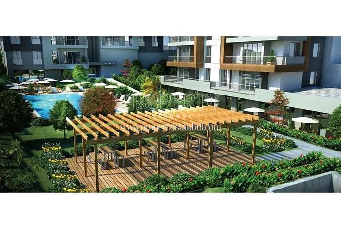Relaxation areas in the La Vie Istanbul compound