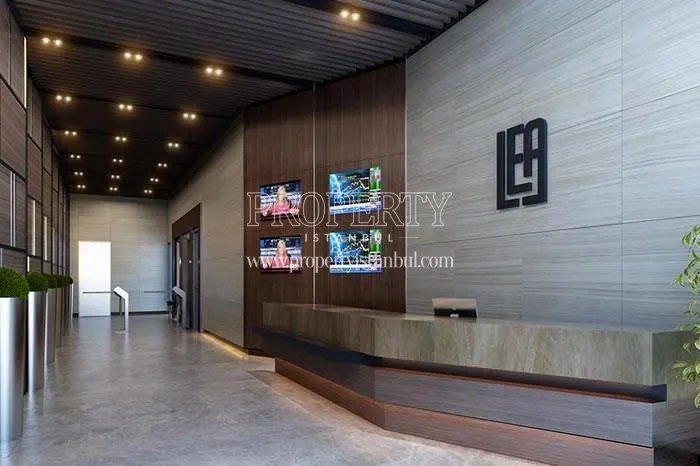 The lobby of the Lea Caglayan building