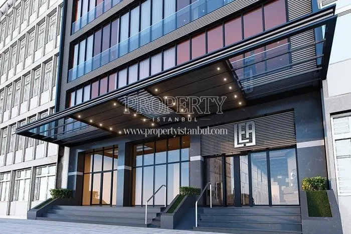 The entrance of the Lea Caglayan building