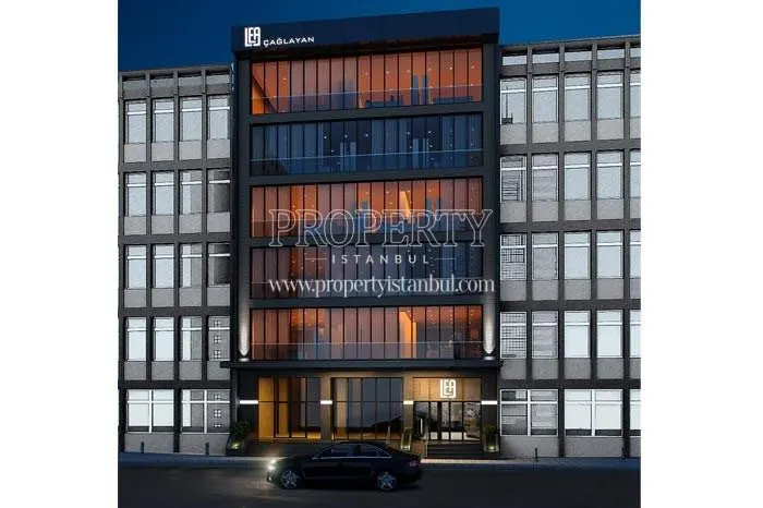 Lea Caglayan building at night