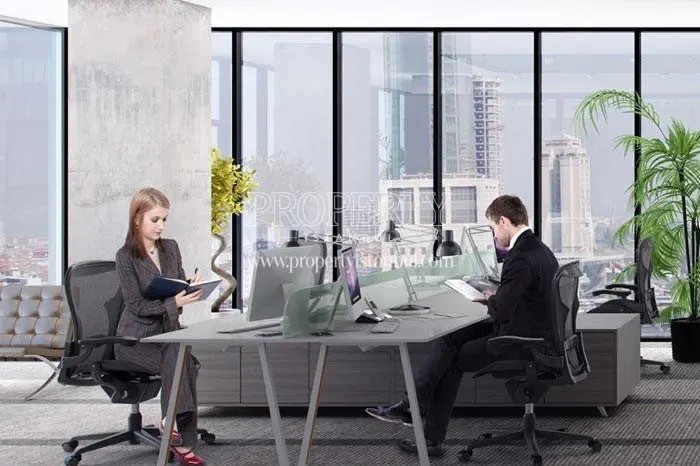 Office workers at work in Levent Life Office