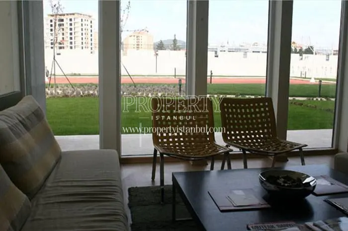 The ground floor living room in Lidya Flats
