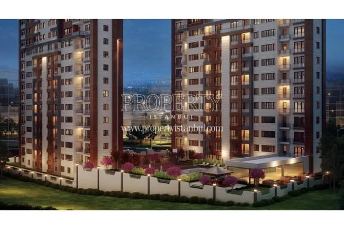 Lilyum Towers Kartal compound at night