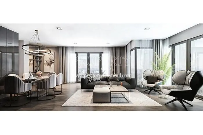 The spacious living room in Lotus 16 Suadiye