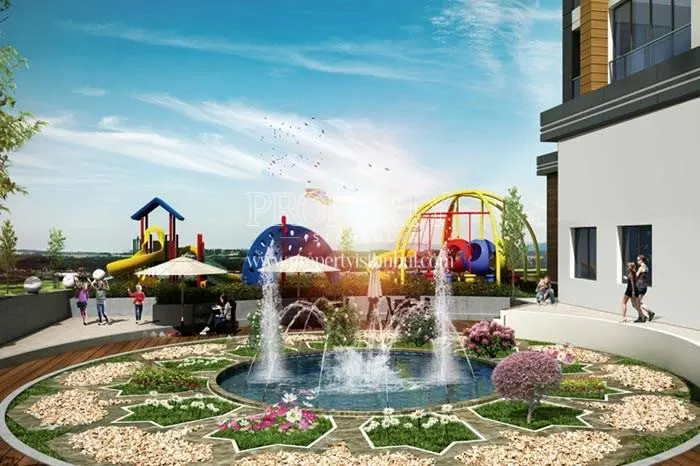 The waterfall in Luxera Residence