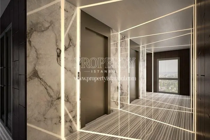 The corridors of the Luxera Yenibosna building