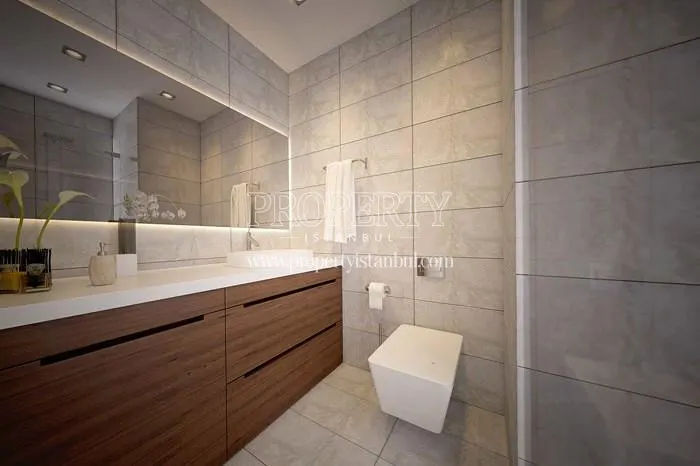 One of the bathrooms in Luxera Yenibosna