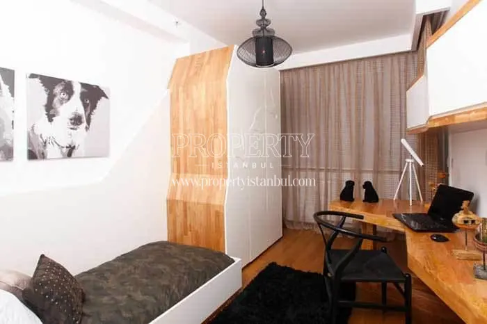 One of the bedrooms in MNG Blue Boutique apartments