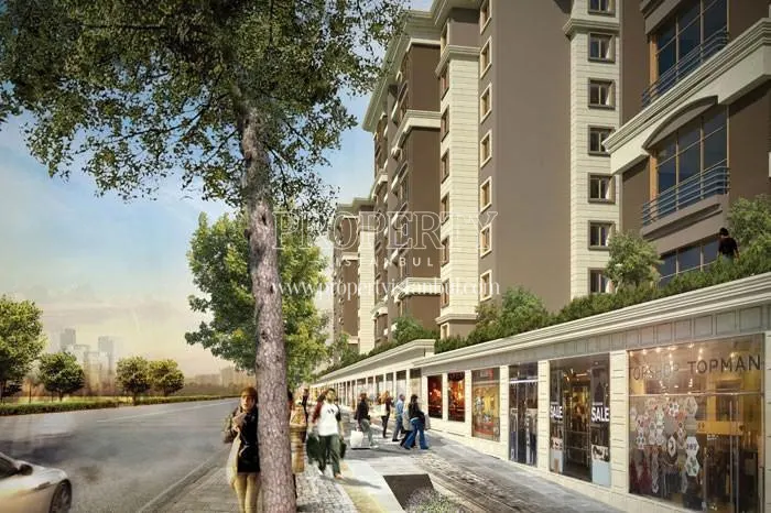 The shopping center in Mahmutbey Metro Konutlari