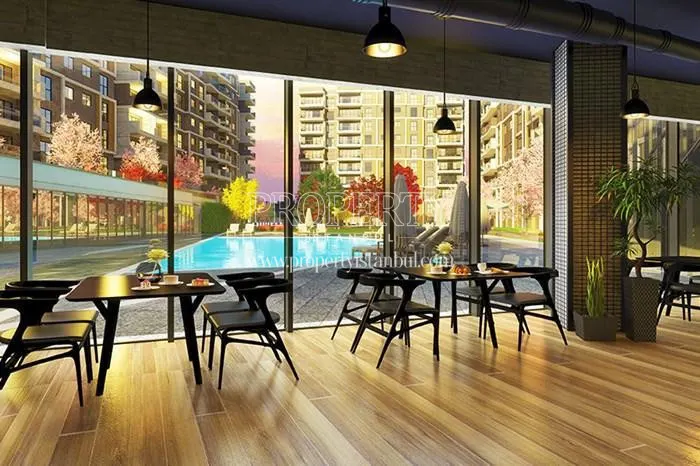 Outdoor swimming pool in front of the cafe in Major Kurtkoy
