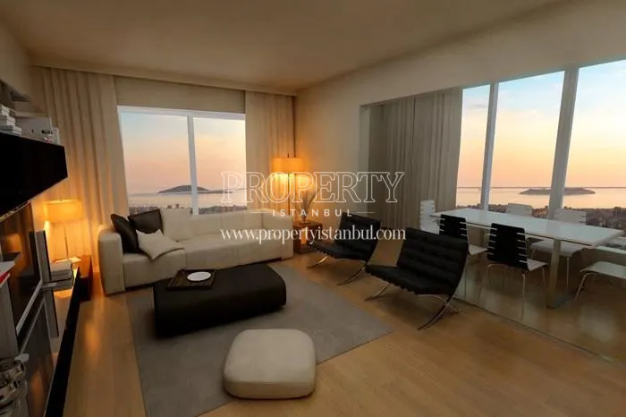 The apartment with a sea view in Maltepe Evlapark Seyir Evleri