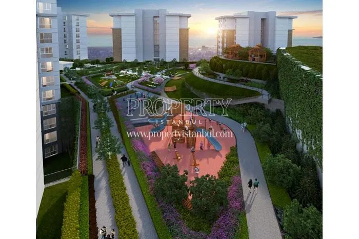 The inside of the Maltepe Evlapark Seyir Evleri compound