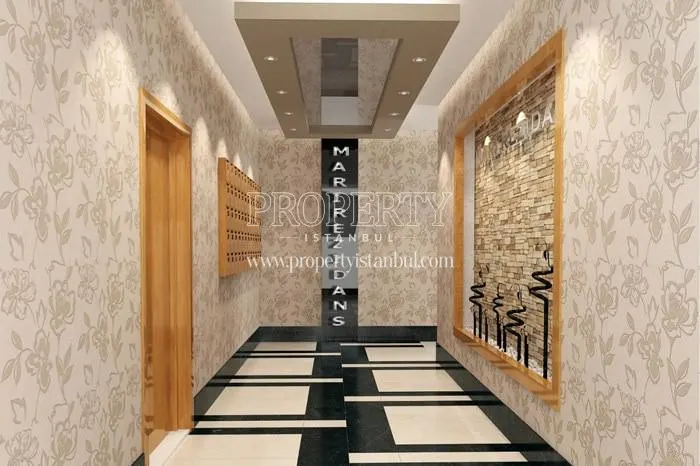 Exterior corridors in Mari Rezidans