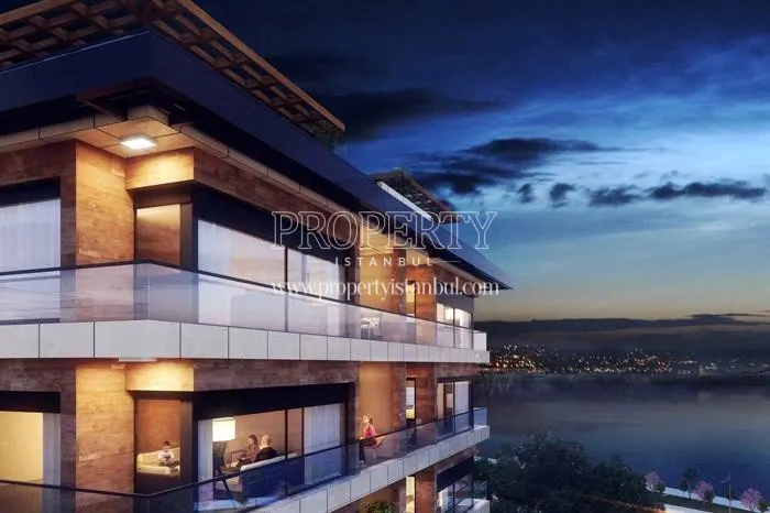 Marin Pendik apartments at night