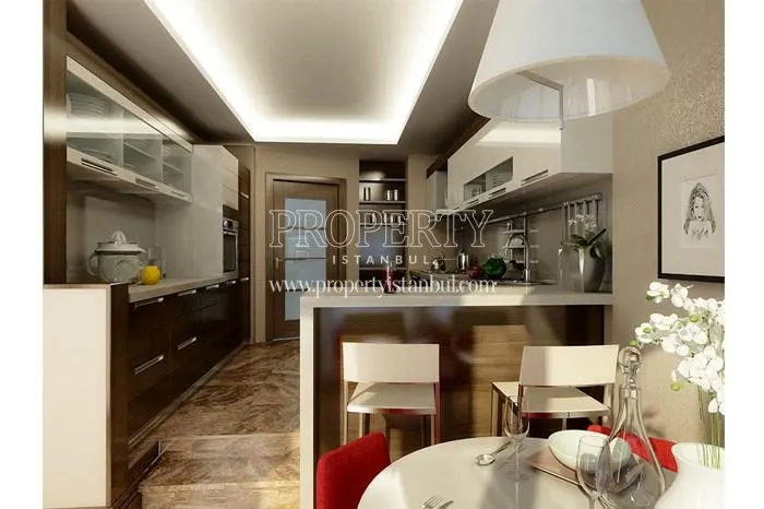 A kitchen in Maritza Beykoz Vadi Evleri
