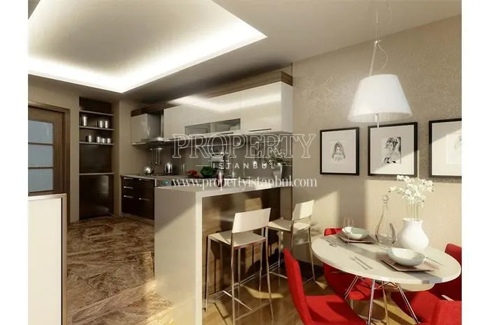 A kitchen in Maritza Beykoz Vadi Evleri