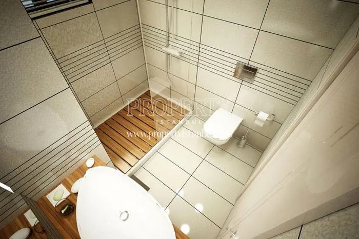One of the bathrooms in Maritza Istinye Evleri