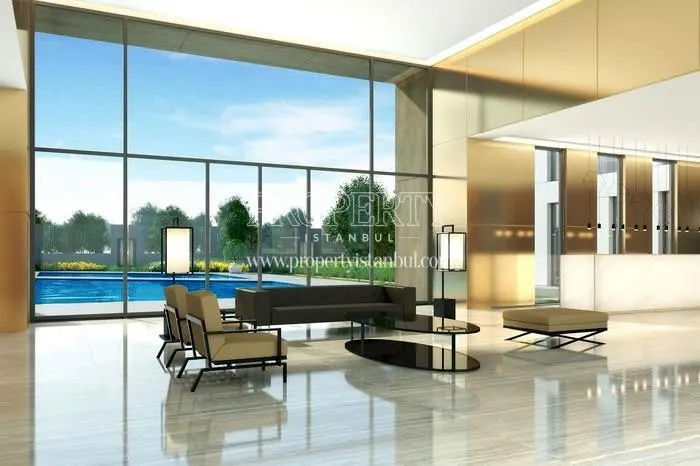 The lobby of the Marmara Kule building