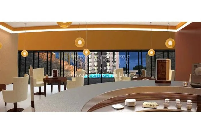 The cafe in the Marmara Loft compound