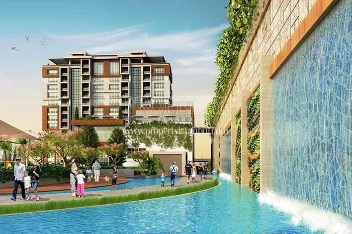 Waterfall in the Mavera Basaksehir compound